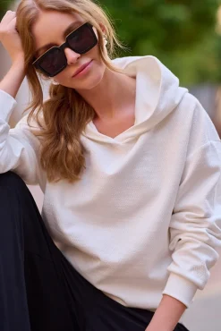 More'moi Bluza Hoodie Iconic Off White