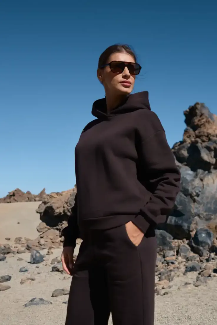 More'moi Bluza Hoodie Simply Dark Chocolate