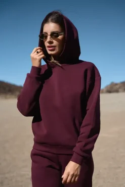 More'moi Bluza Hoodie Simply Deep Burgundy