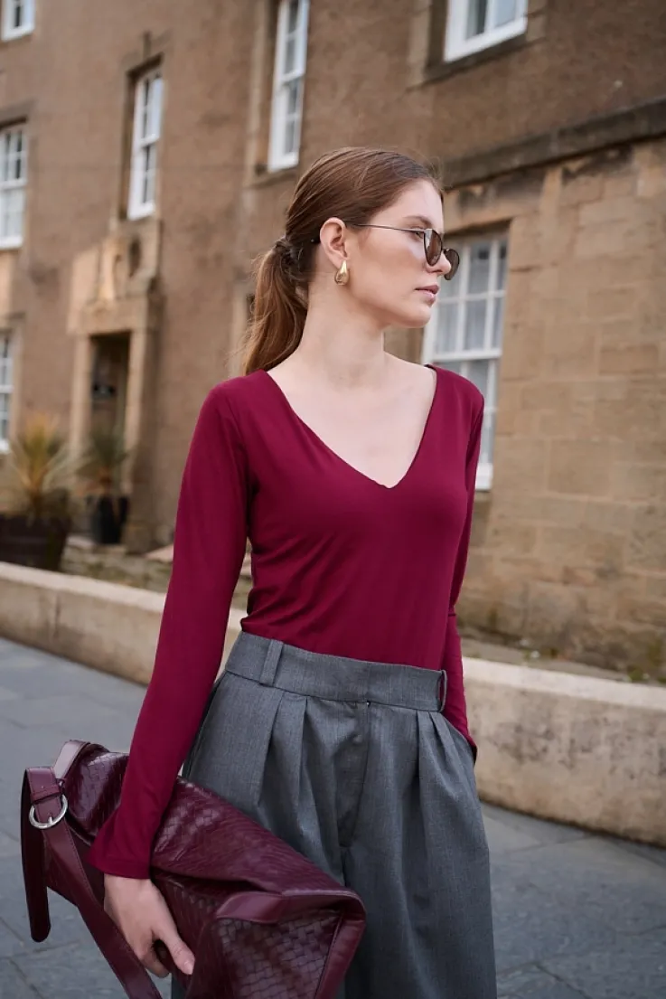 More'moi Bluzka Loulou Burgundy