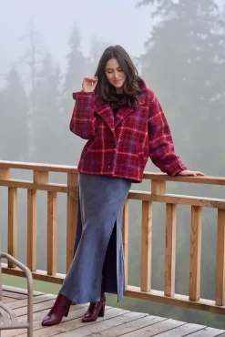 More'moi Kurtka Camille Red Plaid