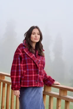 More'moi Kurtka Camille Red Plaid