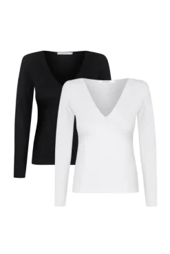 More'moi 2-Pack Bluzka Loulou Milky and Black