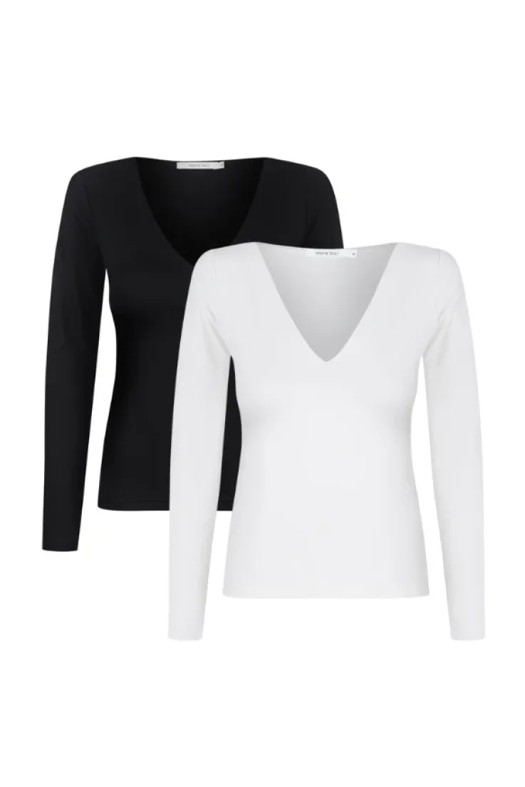 More'moi 2-Pack Bluzka Loulou Milky and Black