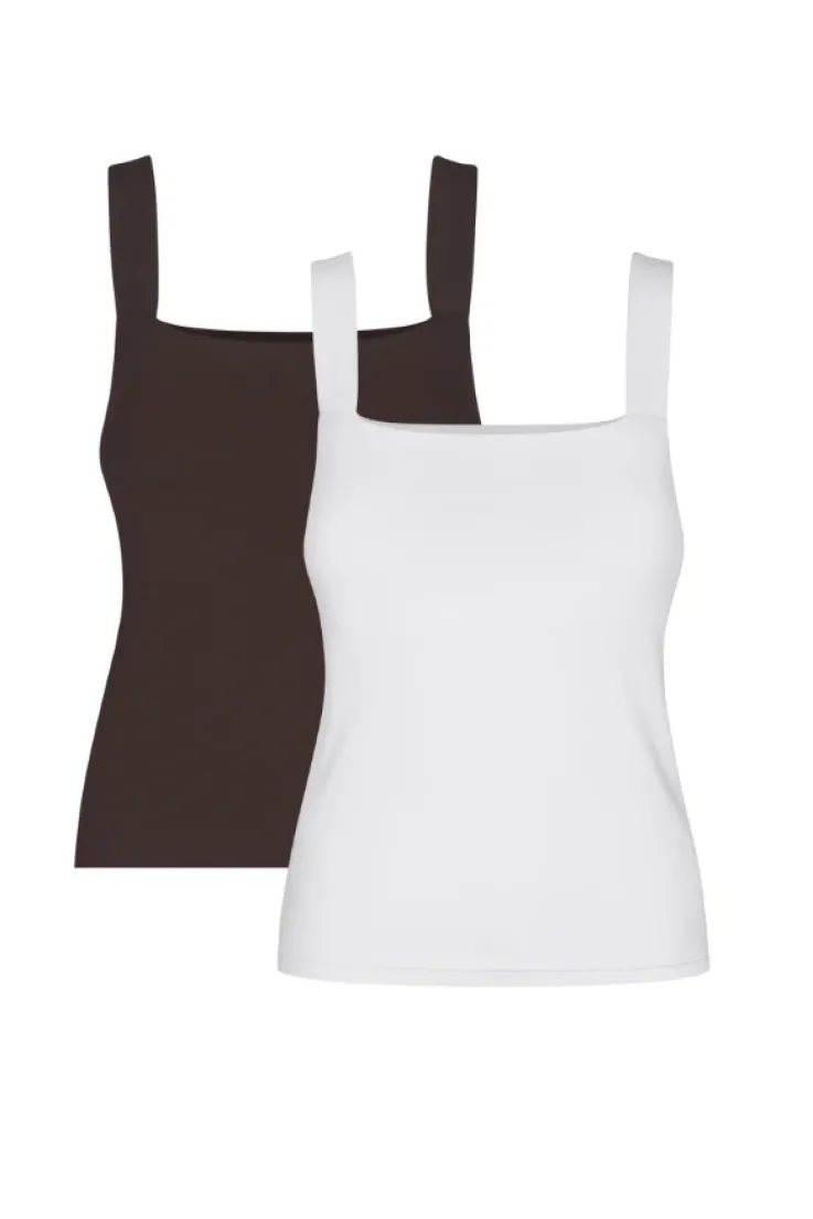 More'moi 2-Pack Top Caro Milky and Dark Mocha