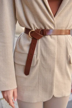 More'moi Pasek Leather Brown
