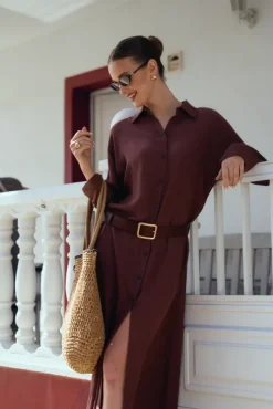 More'moi Pasek Teri Mocha Brown