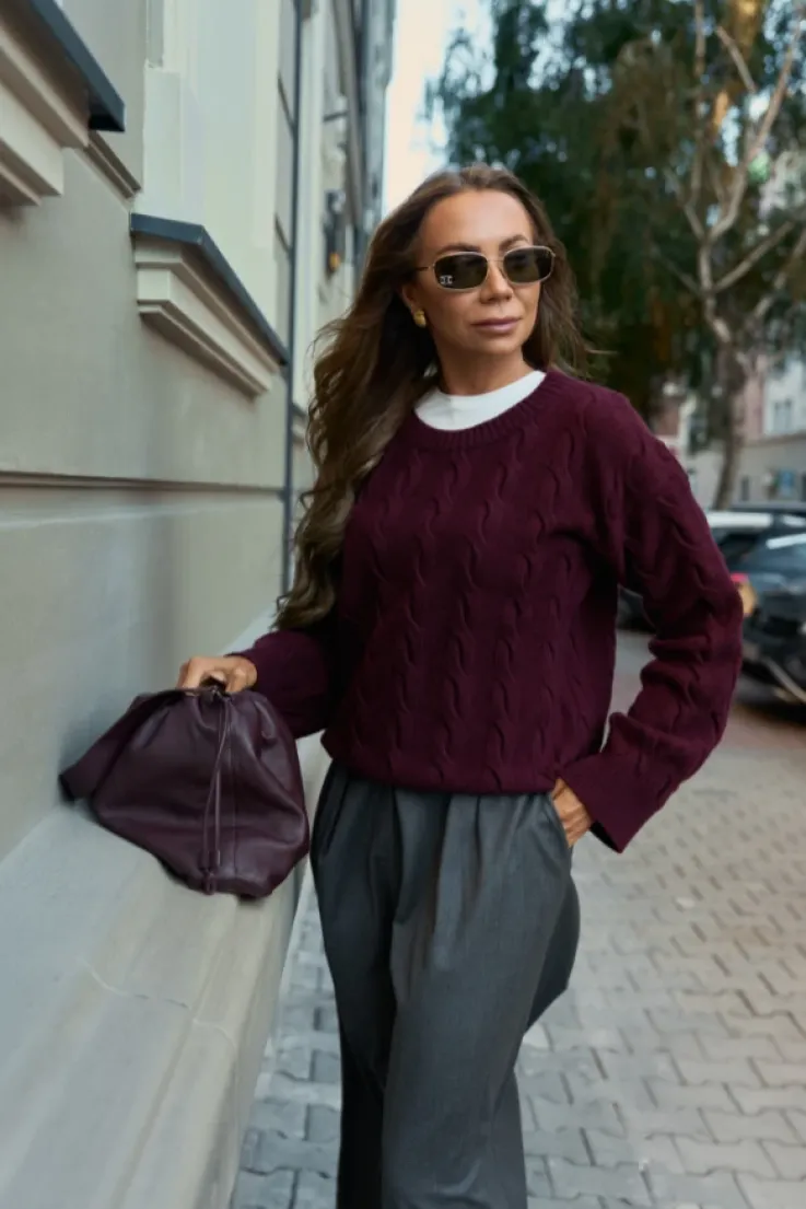 More'moi Sweter Charles Deep Wine