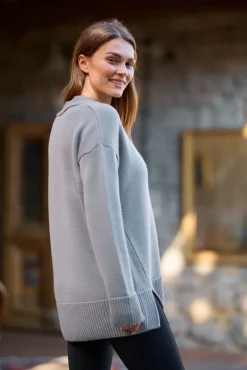 More'moi Sweter Frankie V-neck Ash