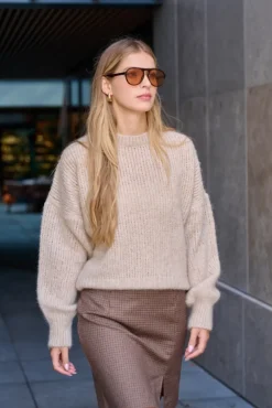 More'moi Sweter Lorette Light Beige