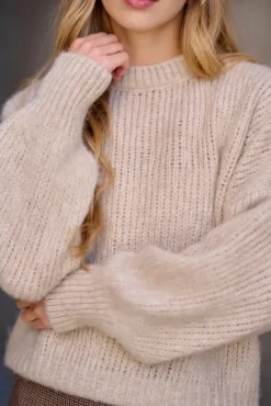 More'moi Sweter Lorette Light Beige