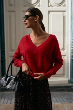 More'moi Sweter Sylvie Red Chilli