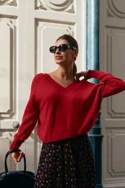 More'moi Sweter Sylvie Red Chilli