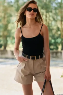 More'moi Top Blanca Black