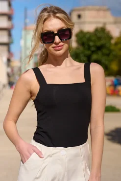 More'moi Top Caro Black