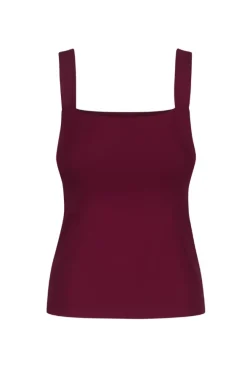 More'moi Top Caro Burgundy