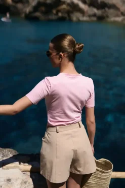 More'moi T-shirt Vicky Peony Pink