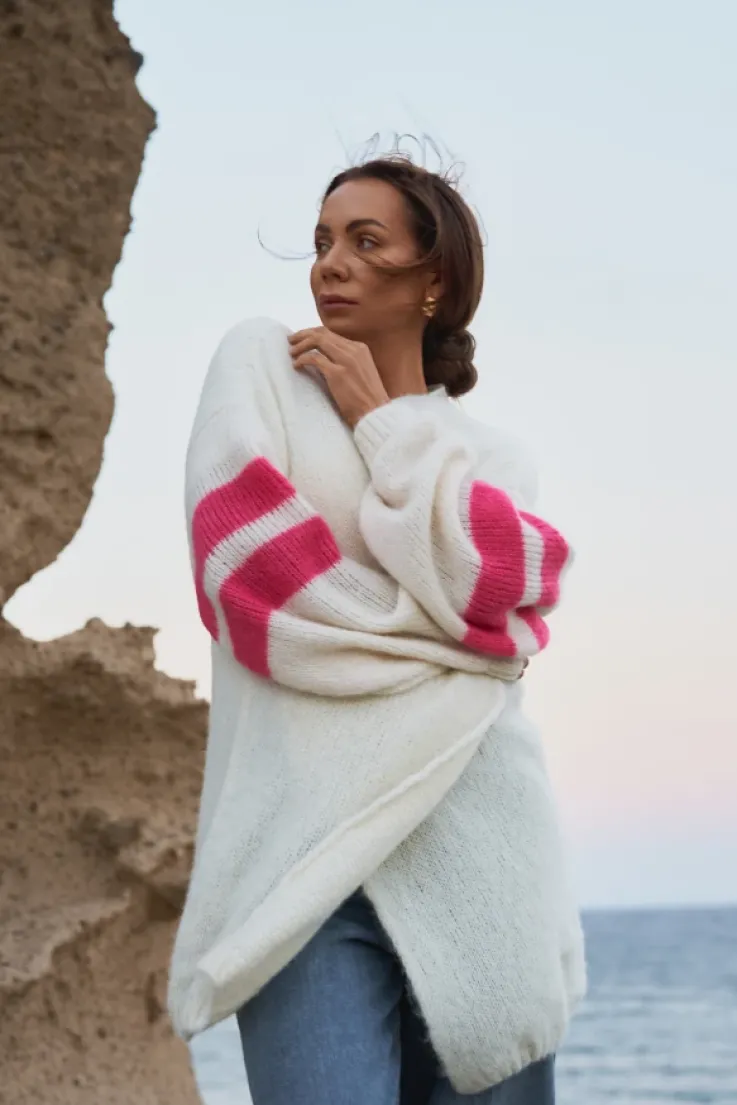 More'moi Zestaw Lizz Pink Stripes and Mist Vivid Pink