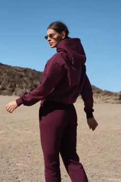 More'moi Zestaw Simply Hoodie Deep Burgundy