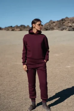 More'moi Zestaw Simply Hoodie Deep Burgundy